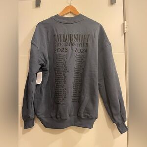 Official eras tour merch, blue crewneck in size small NWT